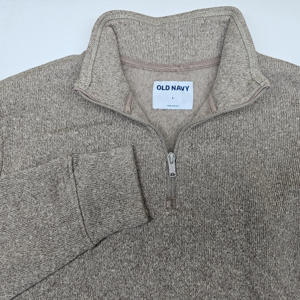 Old Navy Men's Tan Fleece Sweater
